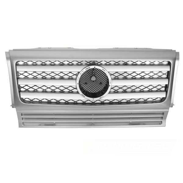 Mercedes třídy G W463 1990-2012 - Přední maska stříbrná SPORT STYL