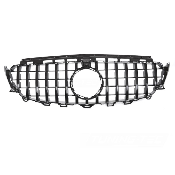 Mercedes třídy E W213/S213 2016-2019 - Přední maska černá lesklá s otvorem pro kameru