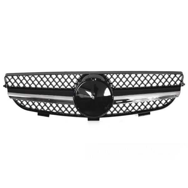 Mercedes CLK A209/C209 2003-2010 - Přední maska SPORT STYLE černá lesklá s chromem