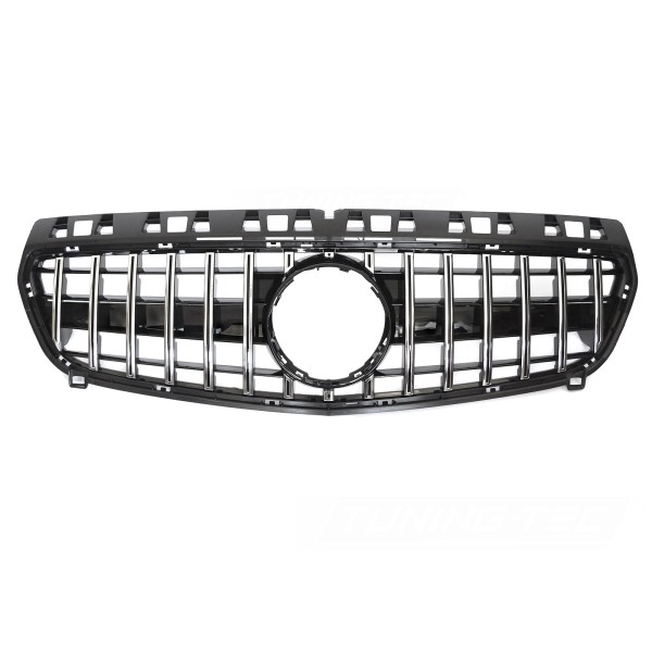 Mercedes W176 2012-2015 - Přední maska SPORT STYLE černá lesklá s chromem