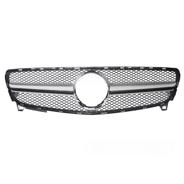 Mercedes W176 2015-2018 - Přední maska stříbrná