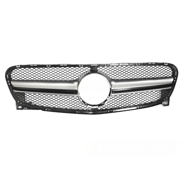 Mercedes GLA X156 2013-2016 - Přední maska černá se stříbrným