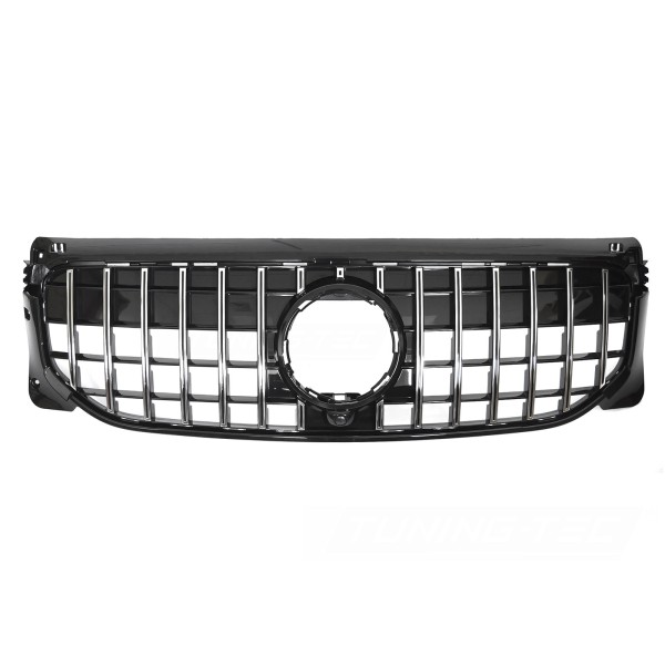 Mercedes GLB X247 2019-2023 - Přední maska GT STYLE černá lesklá s chromem