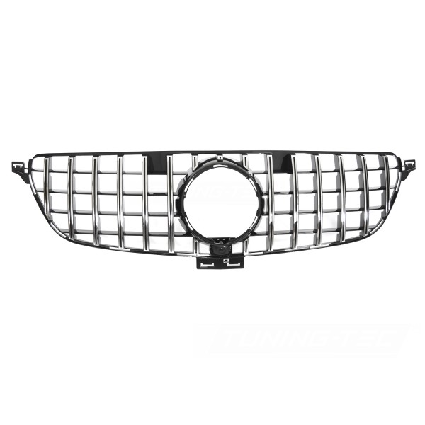 Mercedes GLE W166 2015-2019 - Přední maska GT STYLE černá lesklá s chromem