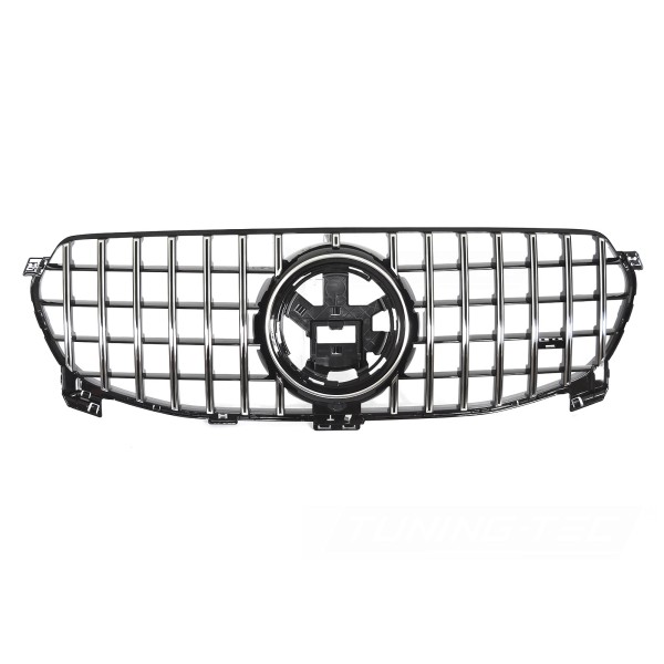 Mercedes GLE W167 2023-> - Přední maska GT STYLE černá lesklá s chromem