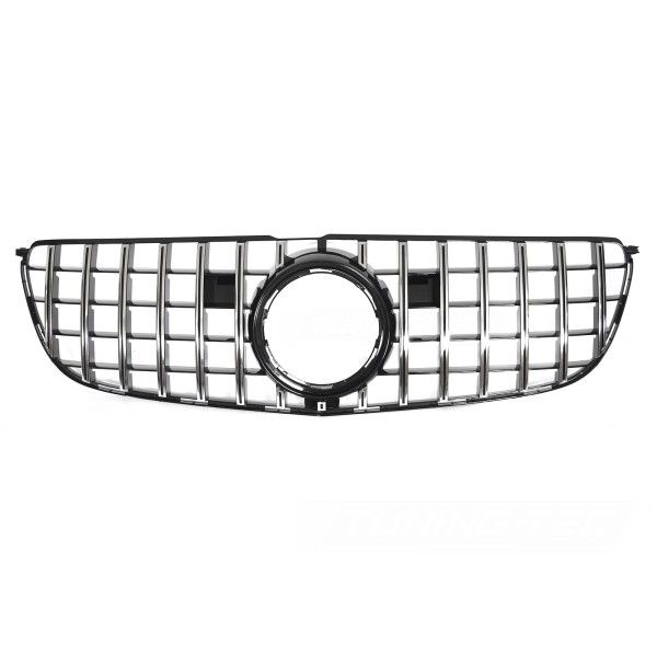 Mercedes GLS X166 2015-2019 - Přední maska GT STYLE černá lesklá s chromem