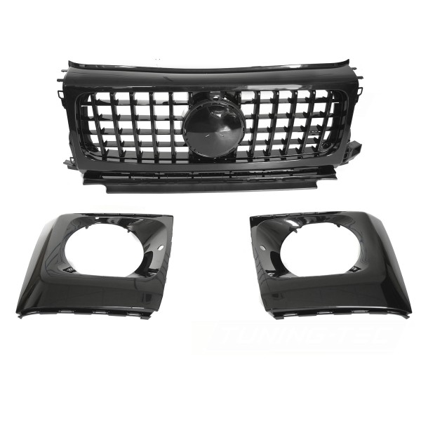 Mercedes třídy G W464 2018-2024 - Přední maska GT STYLE černá lesklá