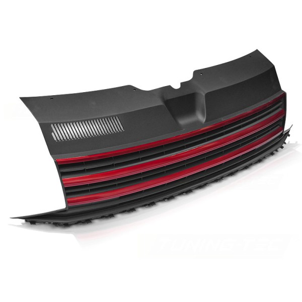 VW T6 2015- BLACK RED - přední maska