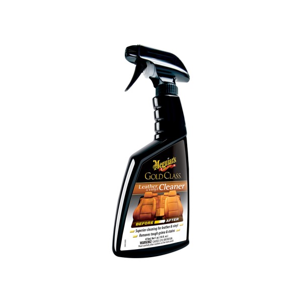 Meguiar's Gold Class Leather & Vinyl Cleaner - extra účinný čistič na přírodní i umělou kůži, 473 ml