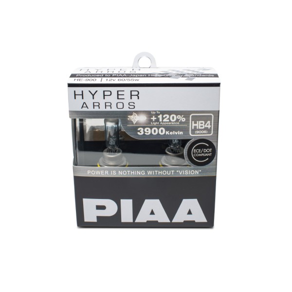 Autožárovky PIAA Hyper Arros 3900K HB4 - o 120 % vyšší svítivost, zvýšený jas