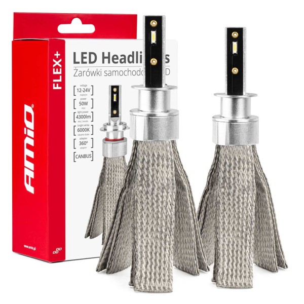 LED žárovky do auta FLEX+ H1 6000K 12V 24V Canbus