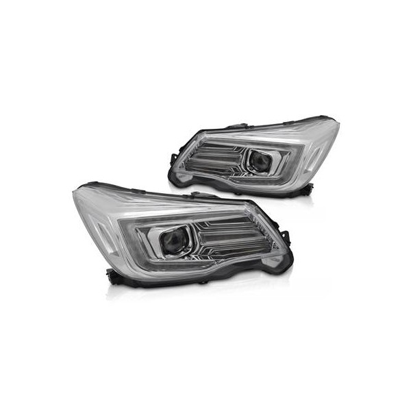 SUBARU FORESTER IV 2013-2018 - přední světla TUBE DRL chromová