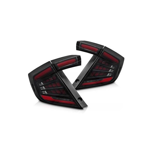 HONDA CIVIC X 16-21 HATCHBACK - zadní LED světla černá kouřová