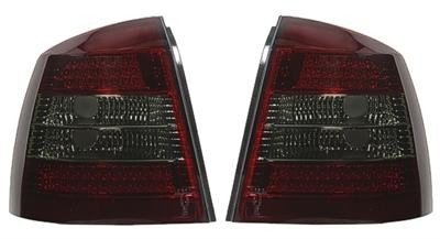 Zadní čiré lampy Opel Astra G 3/5dv LED Červeno / Černé