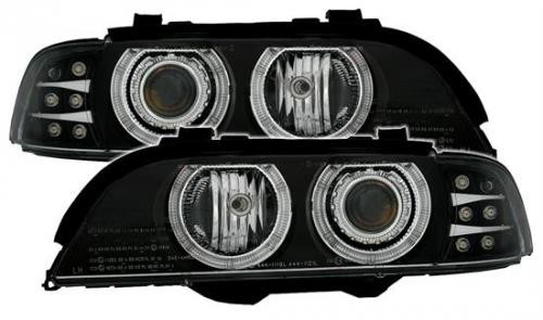BMW E39 95-00 Přední světla Angel Eyes - Černé