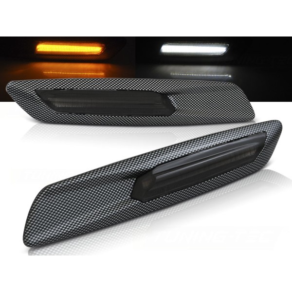 BMW E90 / E91 05-11 - LED blikače kouřové karbon