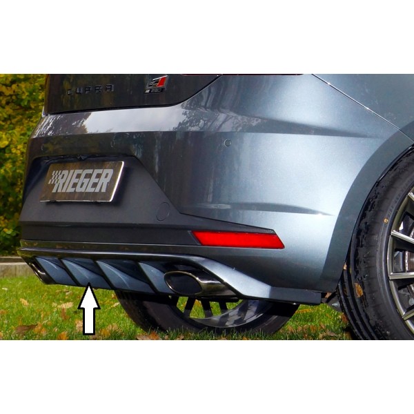 Rieger vložka zadního nárazníku pro Seat Leon Cupra 5F 3-dvéř. (sc), 5-dvéř. před faceliftem, plast ABS bez povrchové úpravy
