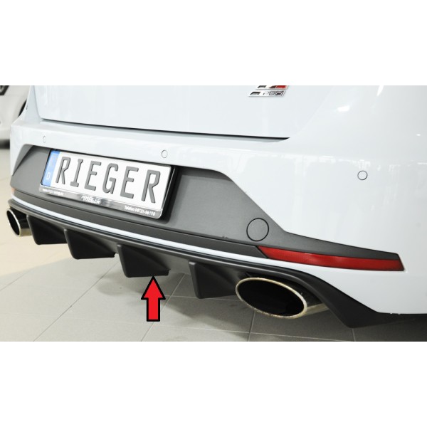 Rieger vložka zadního nárazníku pro Seat Leon Cupra 5F 5-dvéř. (ST/Combi) před faceliftem, plast ABS bez povrchové úpravy