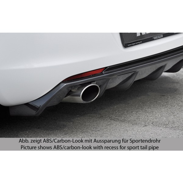 Rieger vložka zadního nárazníku pro Opel Astra J 5-dvéř., hatchback před faceliftem, plast ABS bez povrchové úpravy, pro orig. koncovku vlevo