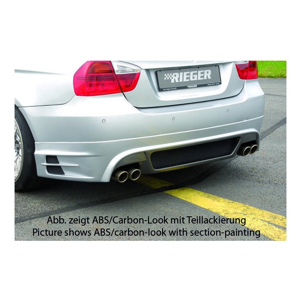 Rieger spoiler pod zadní nárazník pro BMW řada 3 E90, E91 sedan, touring vč. faceliftu r.v. 03/05-08/08, 08/05-08/08, 09/08-, plast ABS bez povrchové úpravy