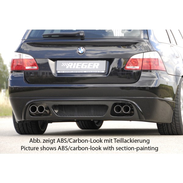 Rieger spoiler pod zadní nárazník pro BMW řada 5 E61 touring vč. faceliftu r.v. -08, 08-, plast ABS bez povrchové úpravy