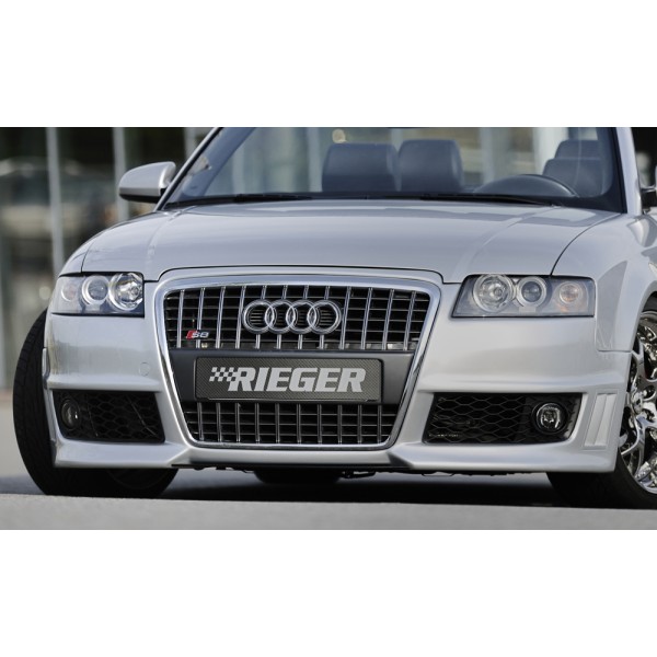 Rieger kompletní přední nárazník pro Audi A4 8H kabriolet před faceliftem, plast ABS bez povrchové úpravy, s žebrováním, s držáky originálních mlhových světel