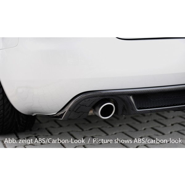Rieger vložka zadního nárazníku pro Audi A4 8H kabriolet, plast ABS bez povrchové úpravy, pro orig. koncovky na obou stranách