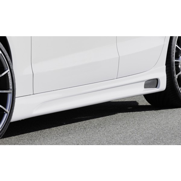 Rieger boční práh mont. strana levá pro Audi A5 S5 B8, B81 Sportback vč. faceliftu, r.v. 06/07-07/11, 10/11-06/16, plast ABS bez povrchové úpravy, s prolisem a výřezem