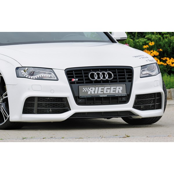 Rieger kompletní přední nárazník pro Audi A4 B8, B81 avant, sedan před faceliftem, plast ABS bez povrchové úpravy, pro vozy s ostřikovači světlometů a parkovacím asistentem (PDC)