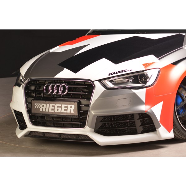 Rieger kompletní přední nárazník pro Audi A3 8V 3-dvéř. (hatchback 8V1), 5-dvéř. (sportback 8VA) před faceliftem, plast ABS bez povrchové úpravy, pro vozy s ostřikovači světlometů