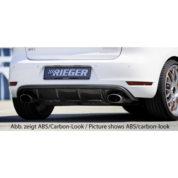 Rieger vložka zadního nárazníku pro Volkswagen Golf 6 GTD, GTI 3-dvéř., 5-dvéř., kabriolet, plast ABS bez povrchové úpravy