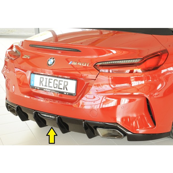Rieger vložka zadního nárazníku pro BMW Z4 G29, G4Z roadster, plast ABS lakovaný do černé lesklé barvy