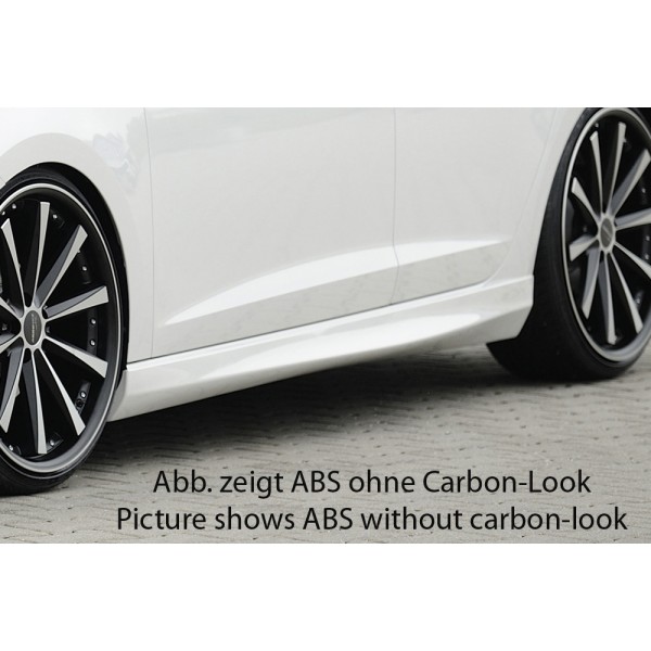 Rieger boční práh mont. strana pravá pro Volkswagen Golf 7 vč. GTD, GTI, R 3-dvéř., 5-dvéř., r.v. 04/13-, 06/13-, 10/12-, 12/13-, plast ABS s povrchovou úpravou Carbon-Look
