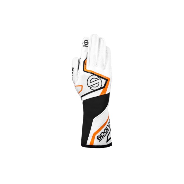 Kartingové rukavice Sparco K-TIDE+, s homologací FIA, barva: bílo-oranžová