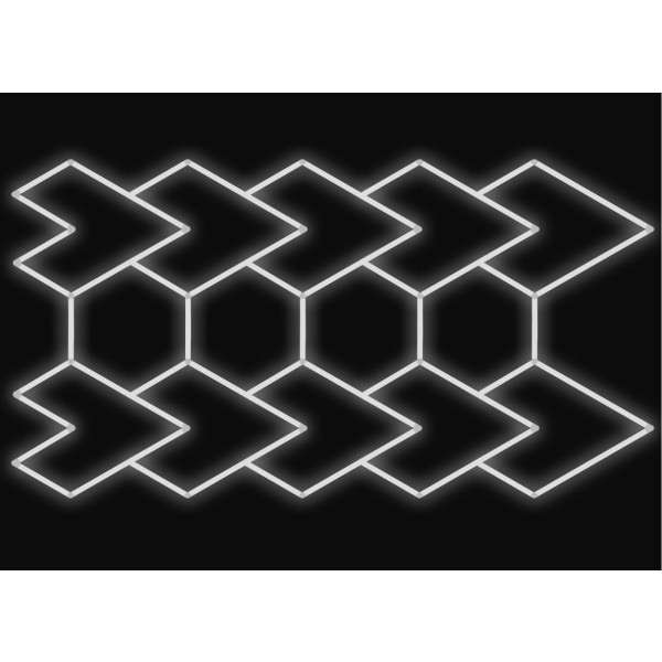 Kompletní LED svítidlo rozměr 236,5 x 451,2 cm