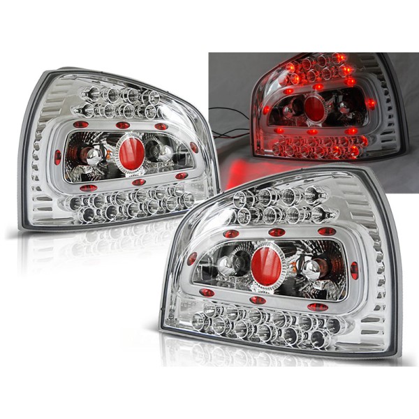 AUDI A3 96-00 3D/5D - zadní LED světla chrom