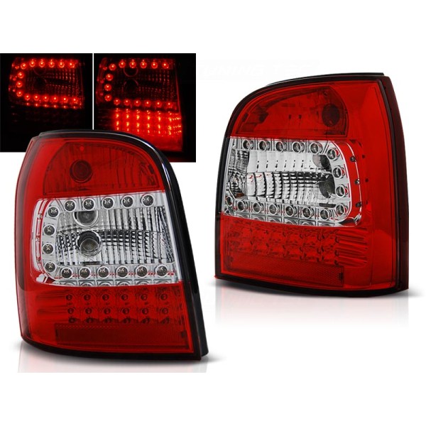 AUDI A4 94-01 AVANT - zadní LED světla červeno bílá