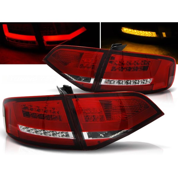 AUDI A4 B8 08-11 SEDAN - zadní LED světla červeno bílá LED BAR