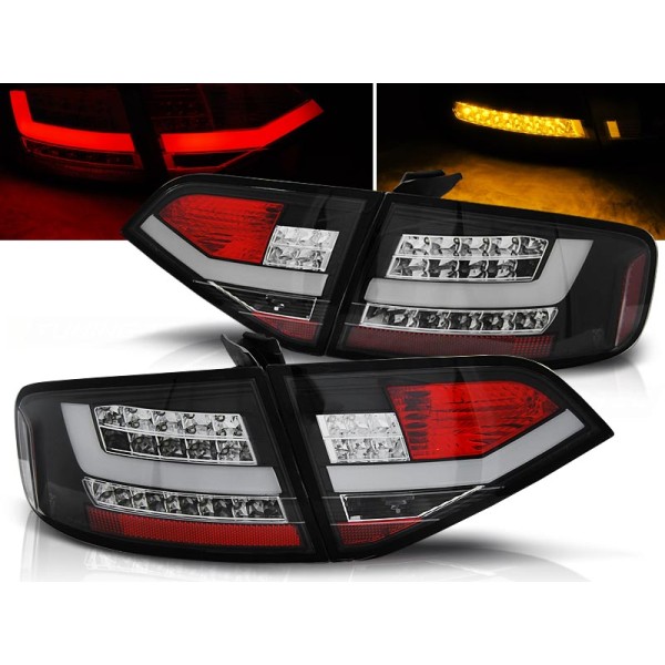 AUDI A4 B8 08-11 SEDAN - zadní LED světla černá LED BAR