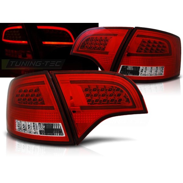 AUDI A4 B7 04-08 COMBI - zadní LED světla červeno bílá LED BAR