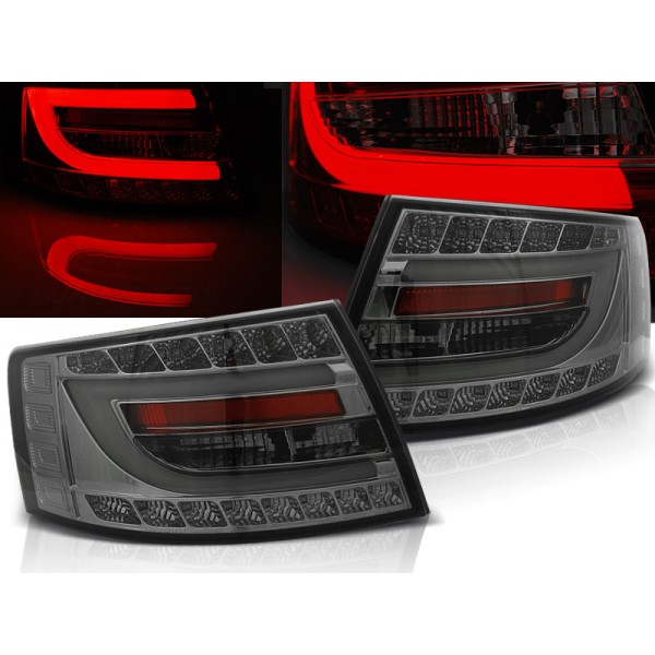 AUDI A6 C6 SEDAN 04-08 - zadní LED světla kouřová 6-pin LED BAR