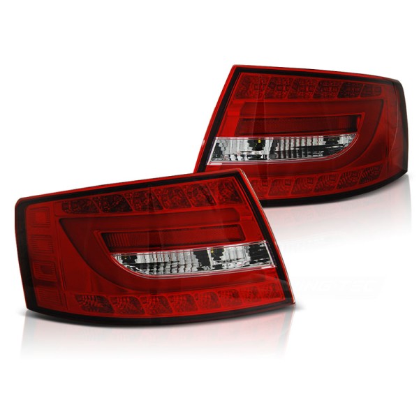AUDI A6 C6 SEDAN 04-08 - zadní LED světla červeno bílá 7-pin LED BAR