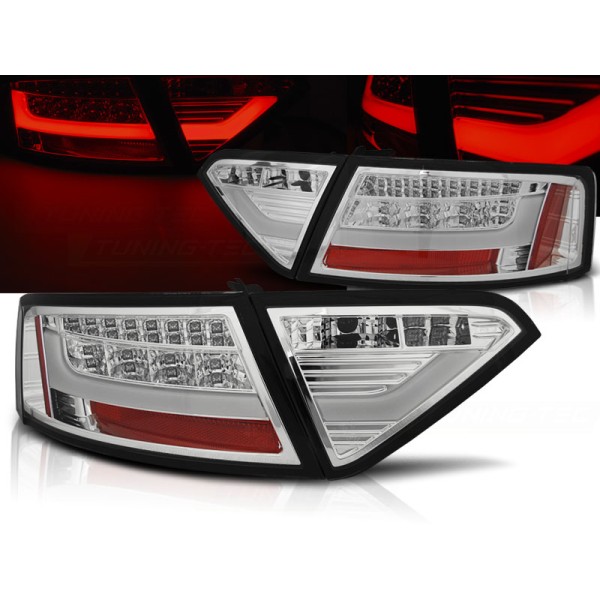 AUDI A5 07-11 COUPE,CABRIO, SPORTBACK - zadní LED světla chrom LED BAR
