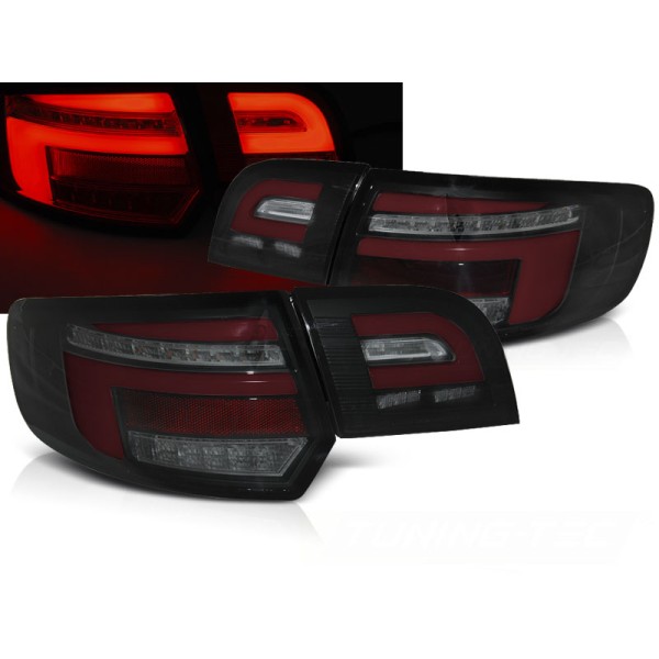 AUDI A3 8P 5D 03-08 - zadní LED světla černá s LED dynamickým blinkrem