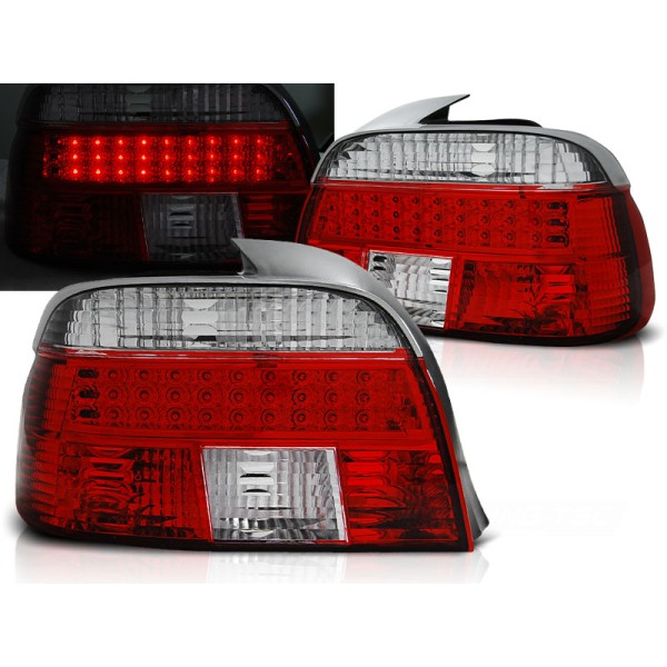 BMW E39 95-00 SEDAN - zadní LED světla červeno bílá