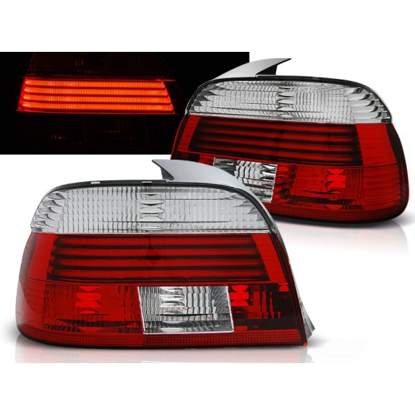 BMW E39 00-03 SEDAN - zadní LED světla červeno bílá