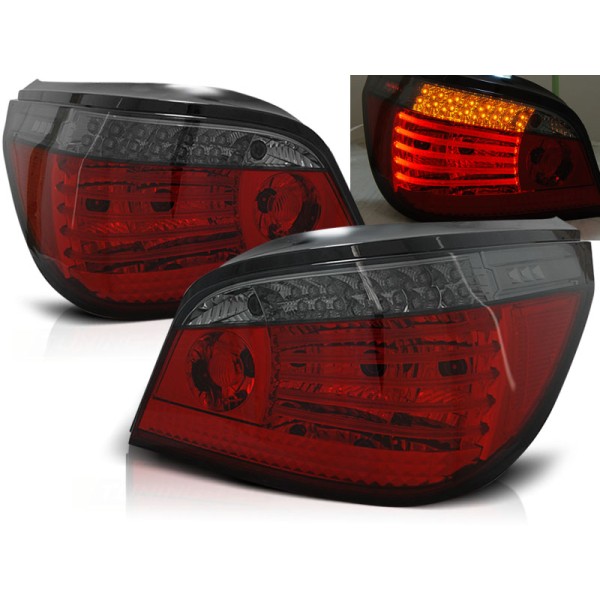 BMW E60 03-07 SEDAN - zadní LED světla červeno kouřová