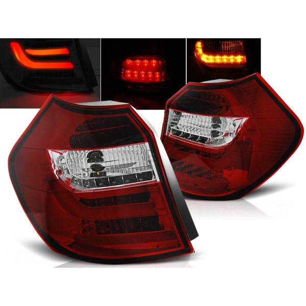 BMW E87/E81 04-07 - zadní LED světla červeno bílá LED BAR