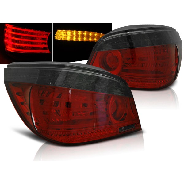 BMW E60 03-07 SEDAN - zadní LED světla červeno kouřová