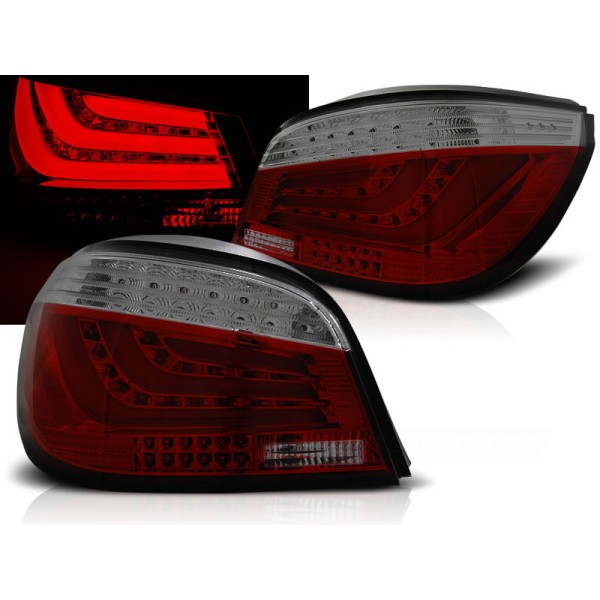 BMW E60 03-07 SEDAN - zadní LED světla červeno kouřová LED BAR